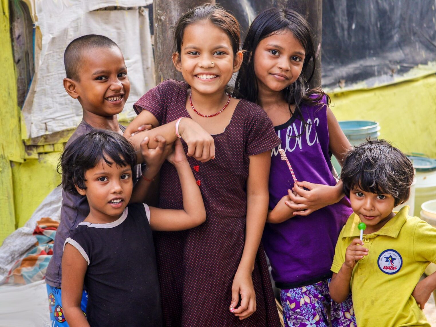 five children smiling